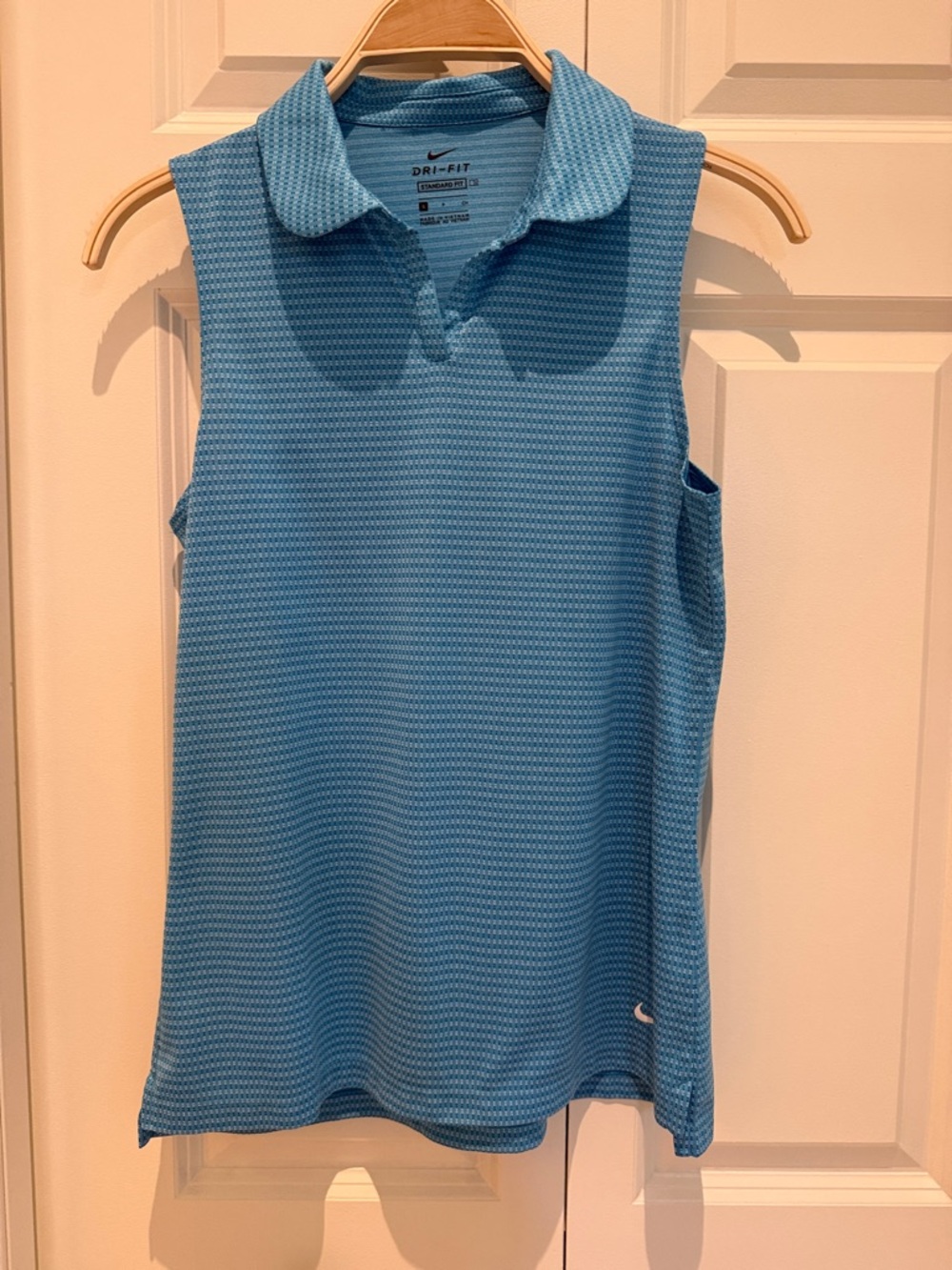 Nike Sleeveless Polo in Sky Blue